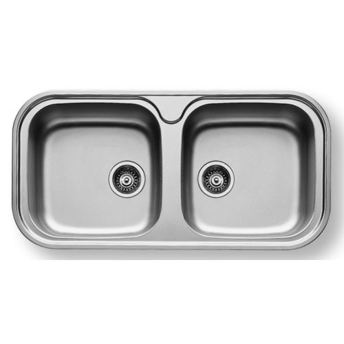 ΝΕΡΟΧΥΤΗΣ ΕΝΘΕΤΟΣ PYRAMIS Jumbo Twin (96x48) 2B Inox Σαγρέ 96x48 cm